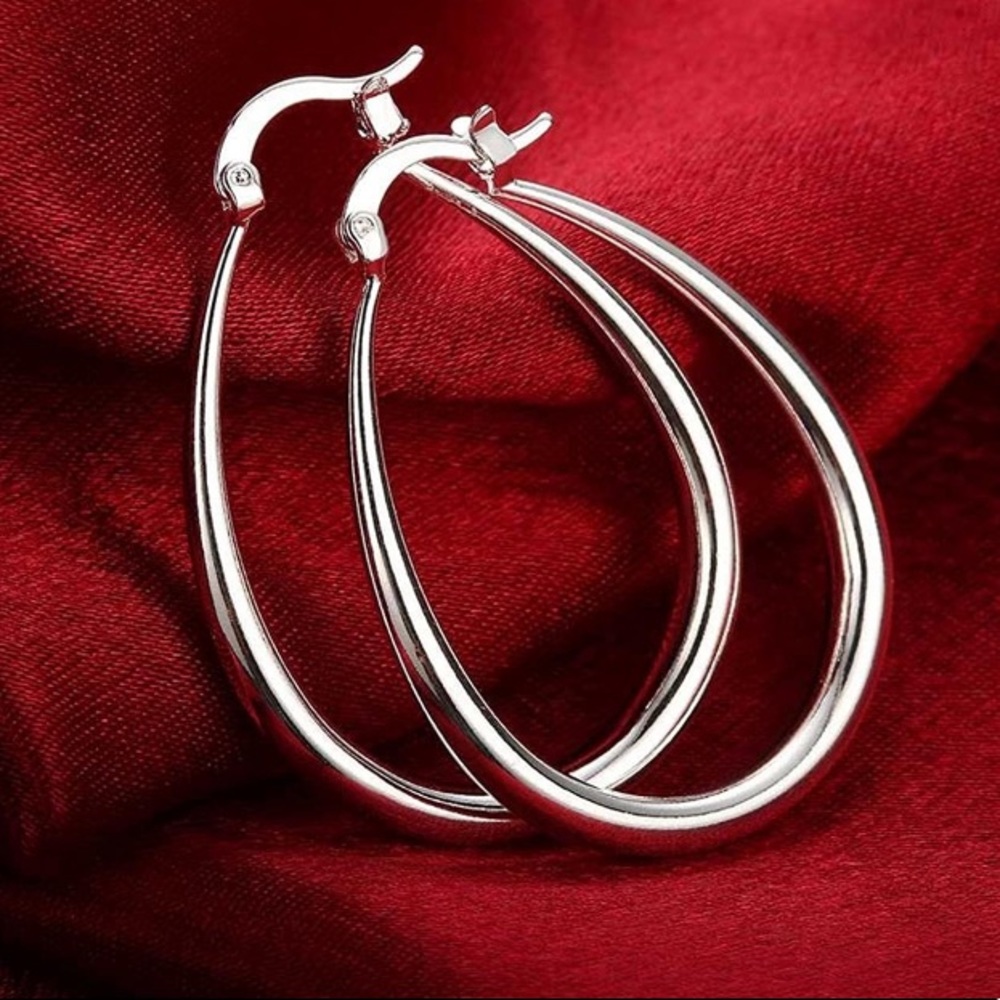 925 Sterling silver hoop earrings - Picture 5 of 6